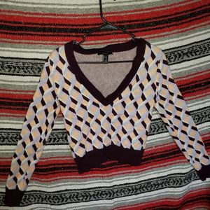 Forever21 70s inspired cropped sweater